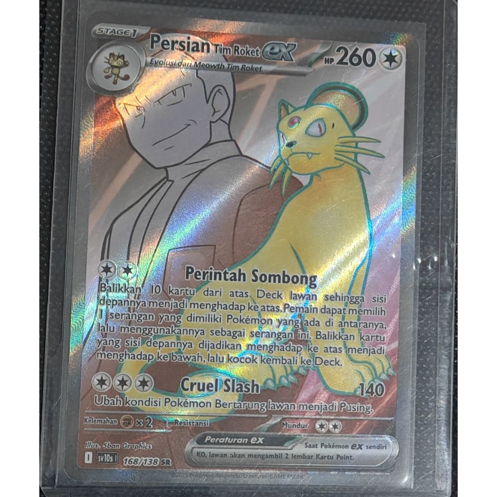 Kartu Pokemon Persian Tim Roket SR Original