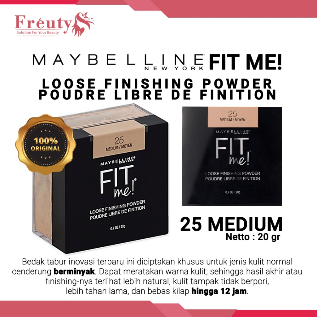 Maybelline Fit Me Loose Finishing Powder 25 Medium / Bedak Tabur
