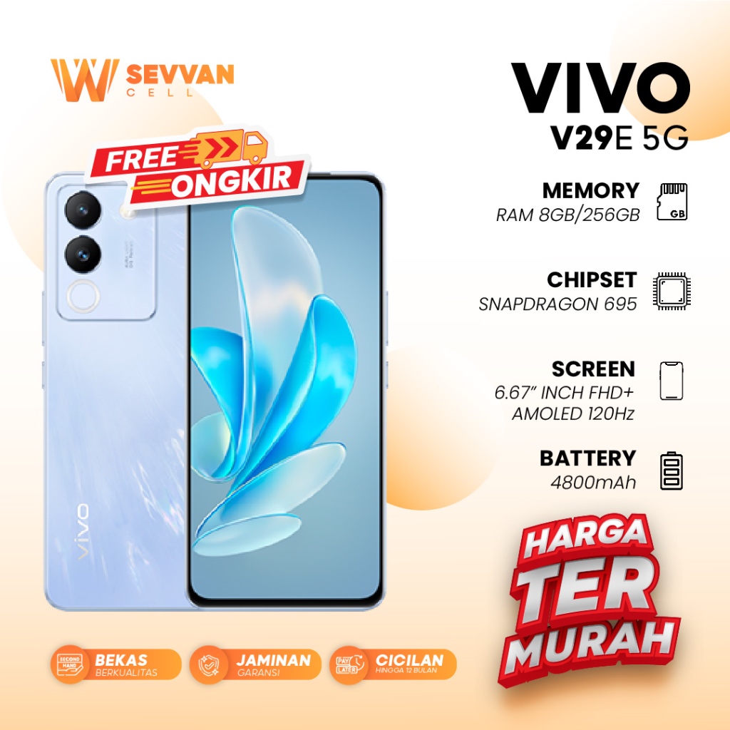 Handphone Vivo V29E 5G Ram 8 256 GB