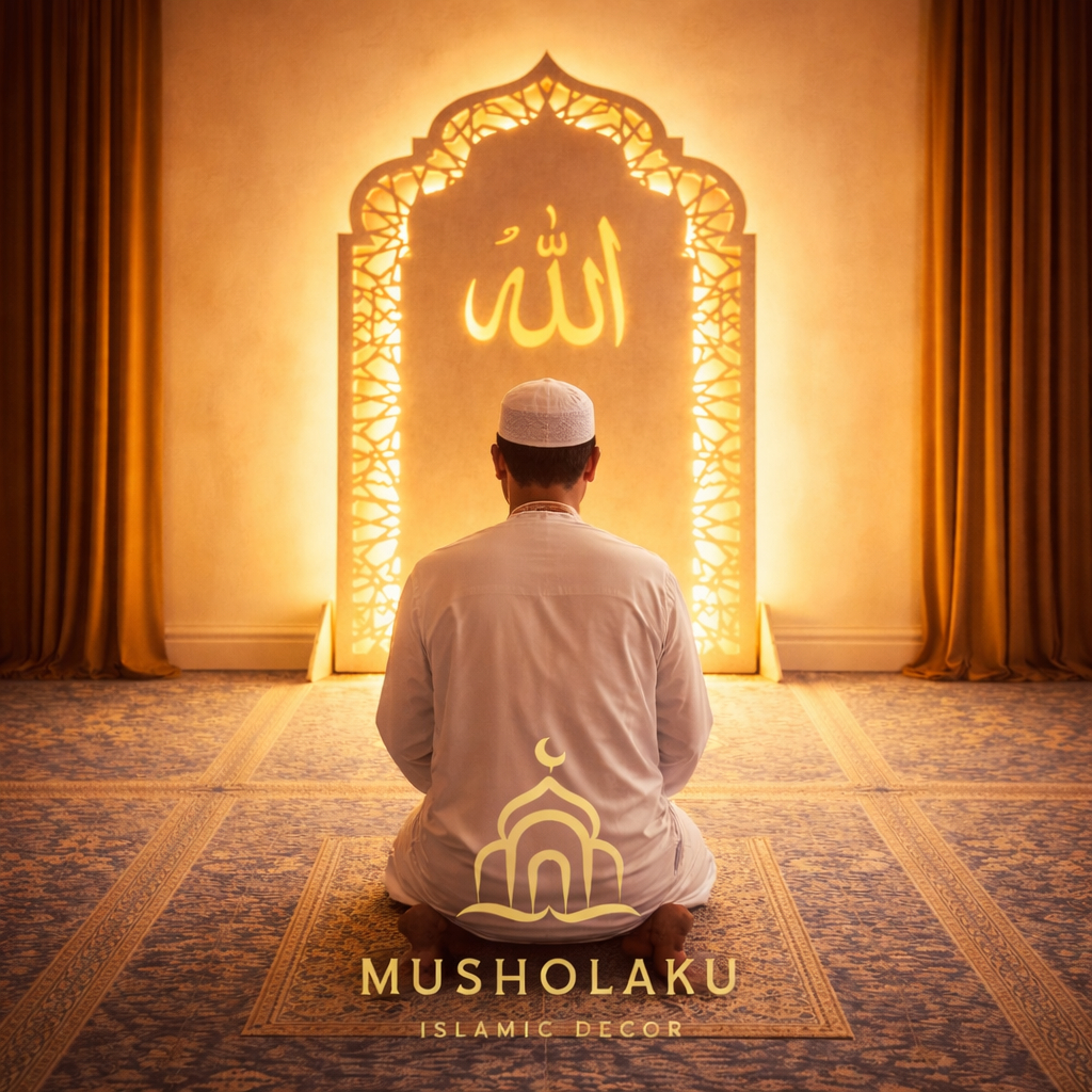 Dekorasi Standing Mihrab Arah Kiblat Allah | HUSNA
