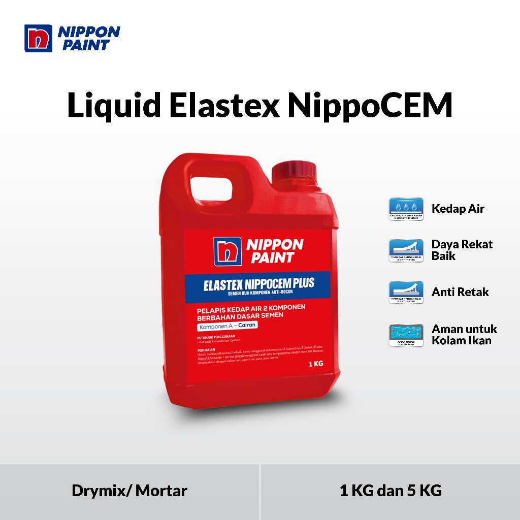 NIPPON LIQUID ELASTEX NIPPOCEM - PELAPIS WATERPROOFING