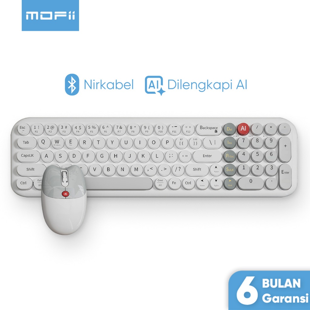 MOFii AI Keyboard Mouse Set Bluetooth Wireless Voice input