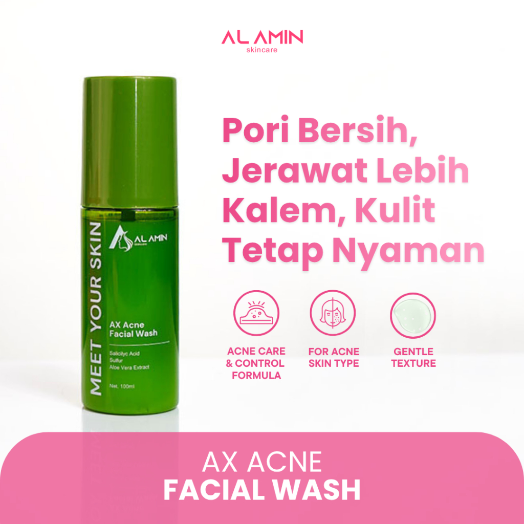 Al Amin Facial Wash Acne Salicylic Acid – Sabun Cuci Muka Jerawat & Komedo, Oil Control, Niacinamide