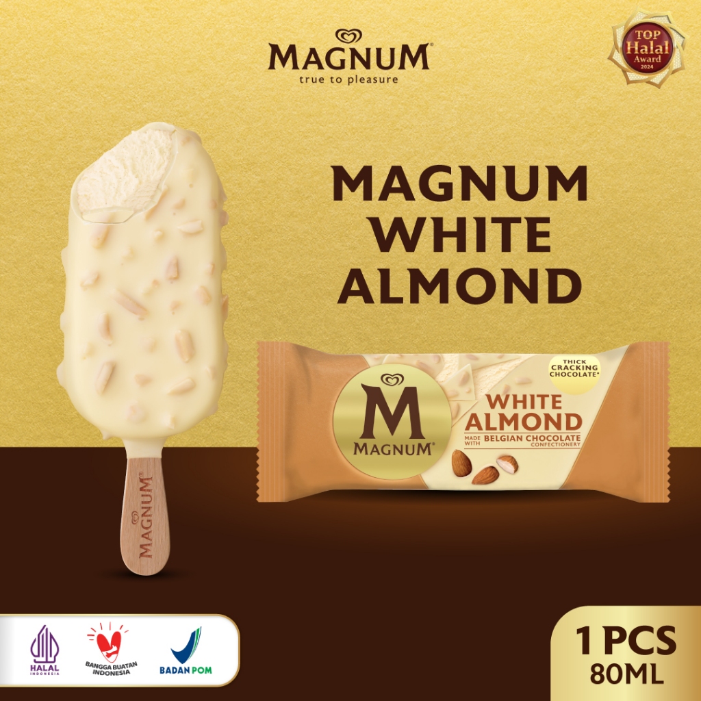 Magnum White Almond 80ml - Wall's Es Krim / Ice Cream