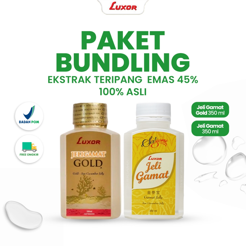 Bundling Luxor Jelly Gamat 350ml + Gold Jelly Luxor Efektif Atasi Asam Lambung 350-Ml