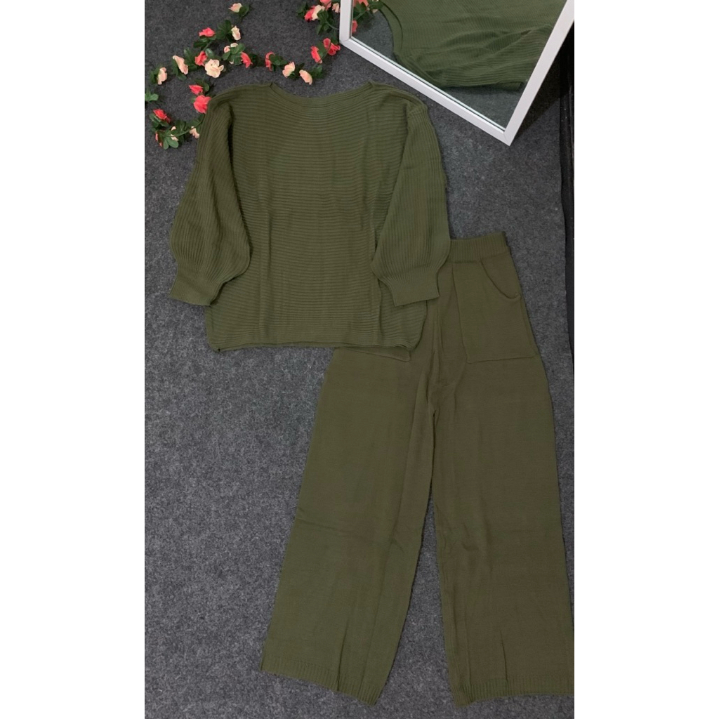 Set celana rajut-set celana kulot-set celana batwing