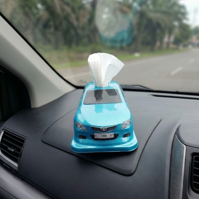 (Vios Gen 1) Tempat Tisu Mobil 3D Bentuk Mobil Asli Untuk Interior, dekorasi, souvenir, dan kado