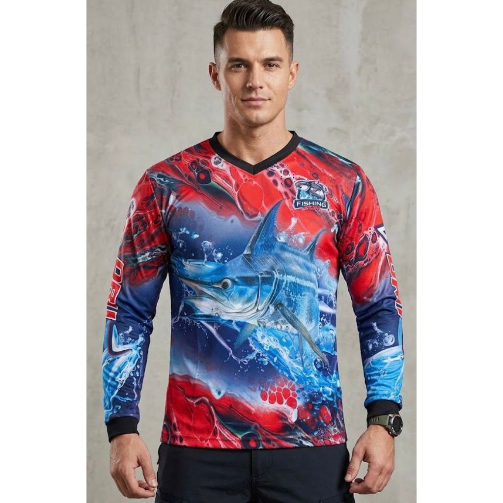Kaos Jersey Pria Dewasa Lengan Panjang Berburu Hunting Motocross Trail Mancing Fishing Ukuran M L XL