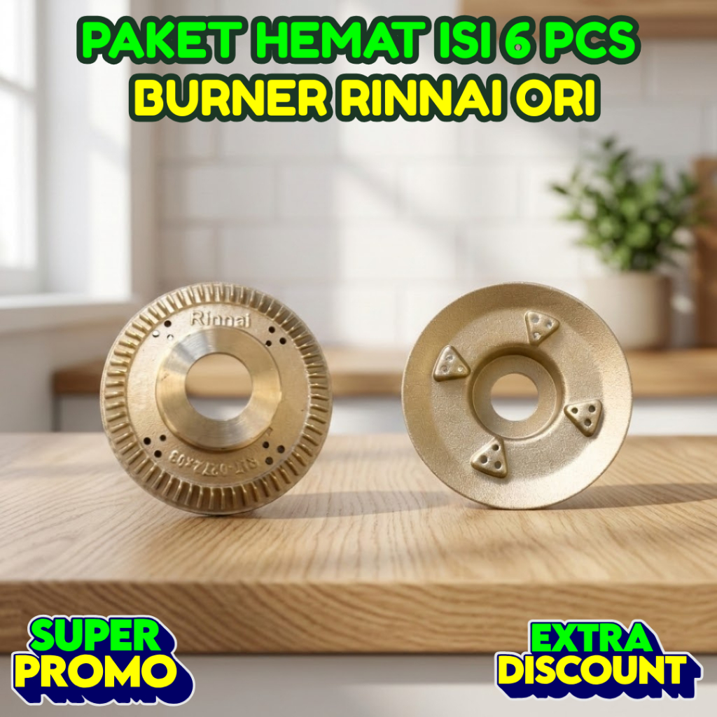 Grosir Paket Hemat isi 6 Sumbu Kompor Gas Burner Kuningan Kompor Rinnai Original Asli Premium