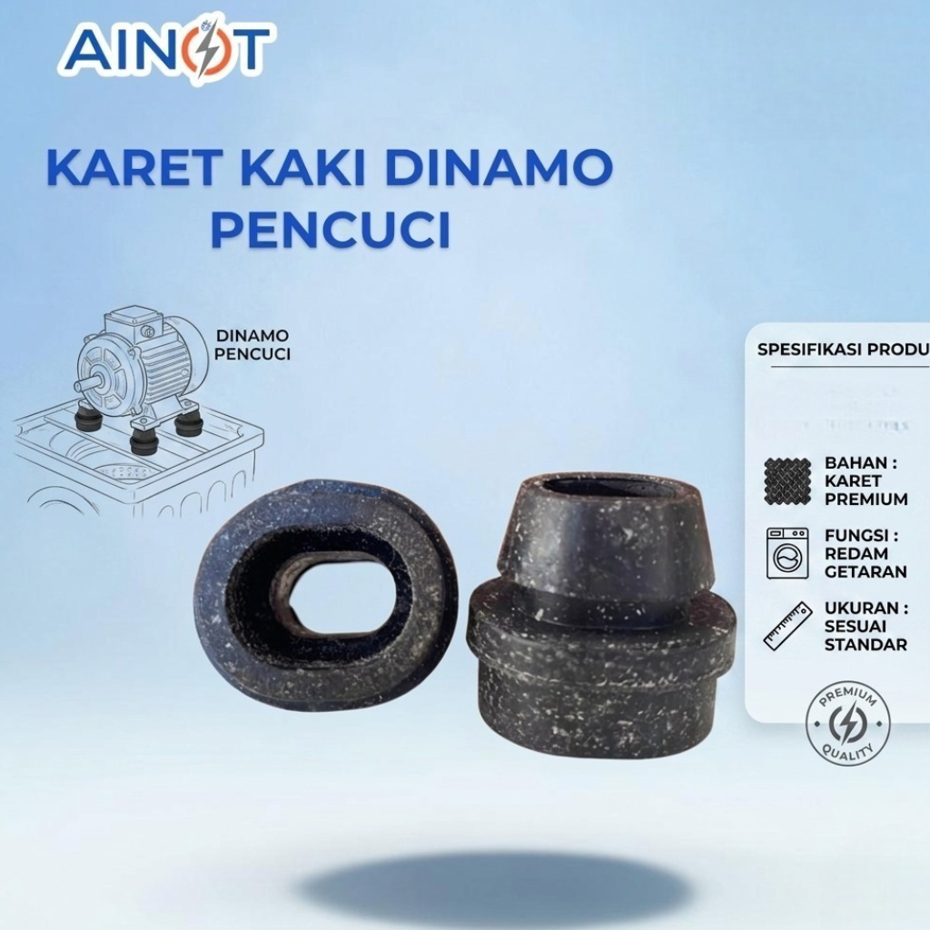 AINOT - Karet Kaki Dinamo Pencuci Mesin Cuci - Dudukan Karet Dinamo Pencuci Mesin Cuci Universal