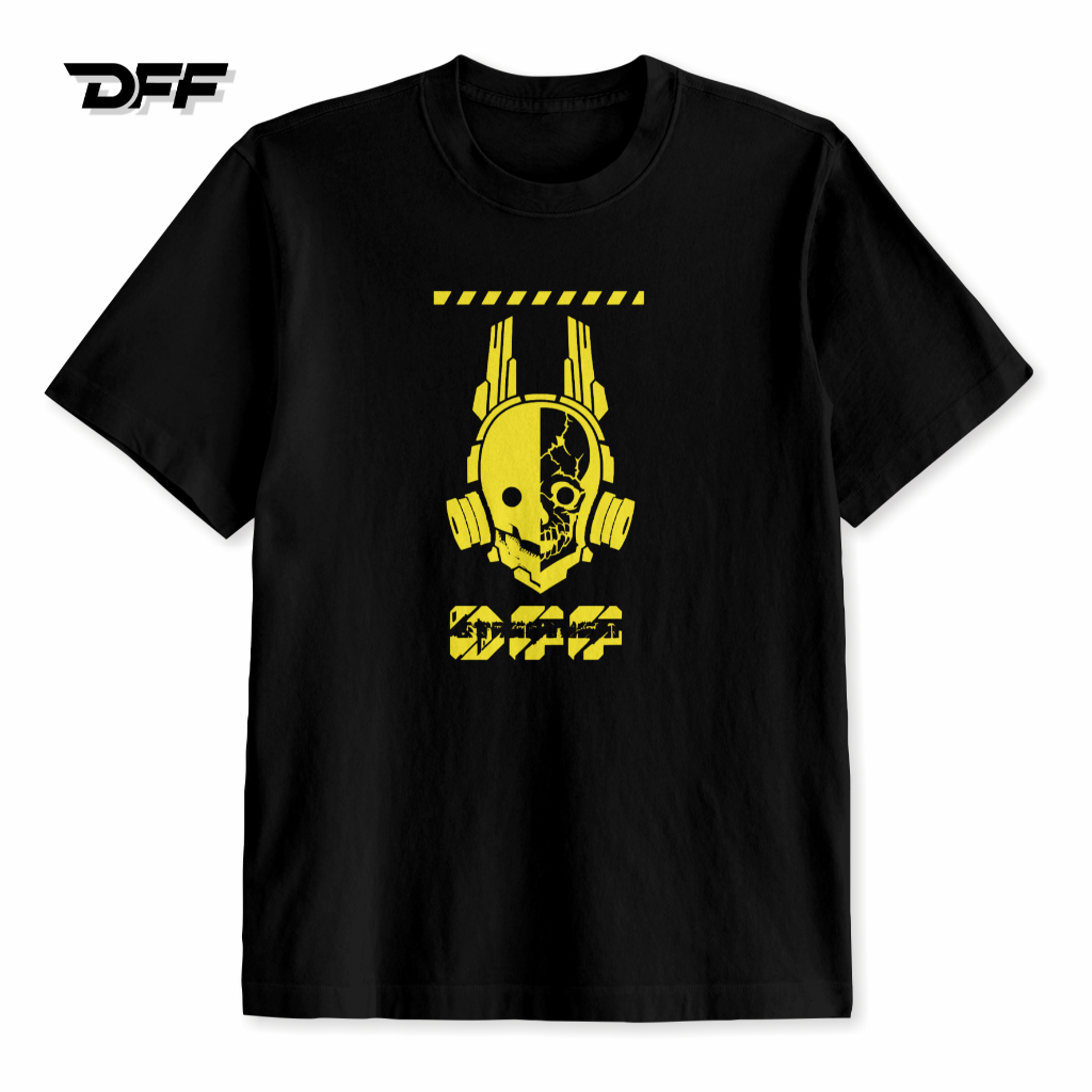 DFF - Cyberpunk Yellow Regular Black T-Shirt
