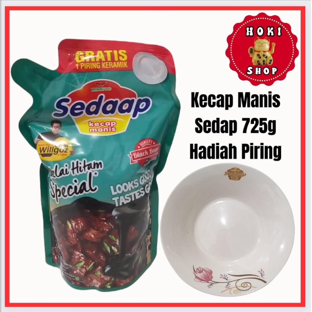 Kecap Sedap 725gr Hadiah Piring / Kecap Manis Sedap