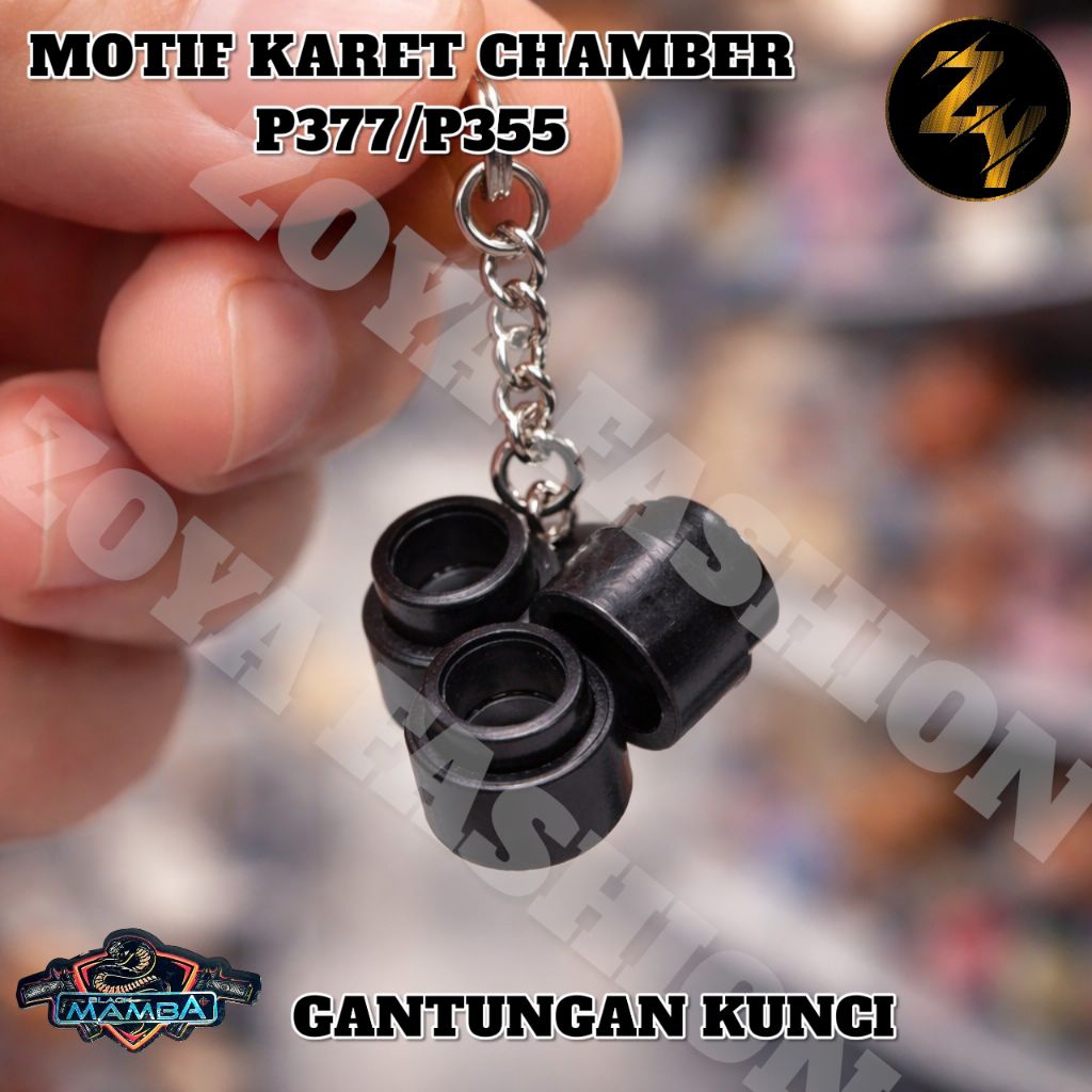 Gantungan Kunci Motif Karet Chamber P377/P355