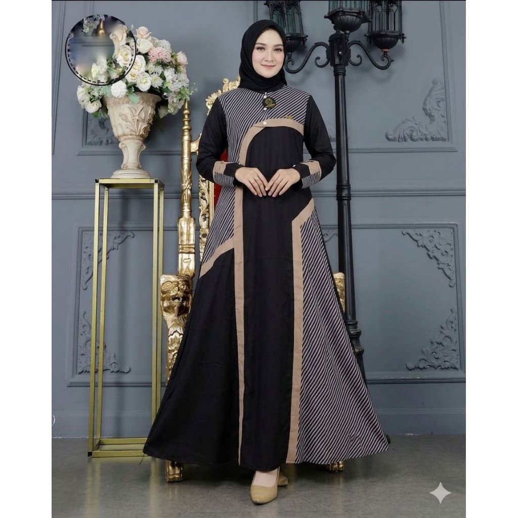 GAMIS TOYOBO SALUR KEKINIAN ORI BY QUEEN LAZUARD
