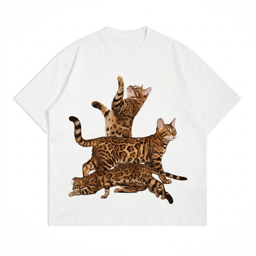 Kaos kucing bengal
