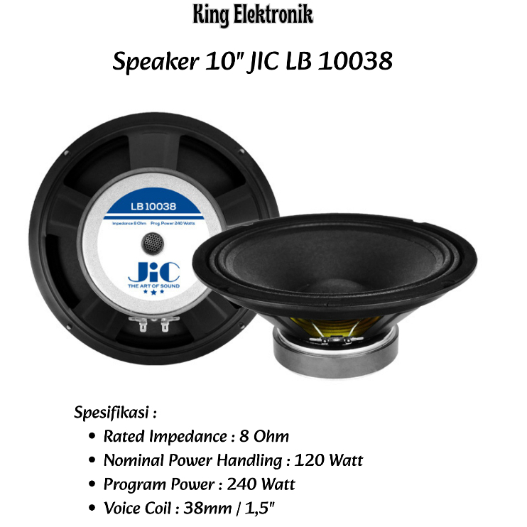 Speaker 10 Inch JIC LB 10038