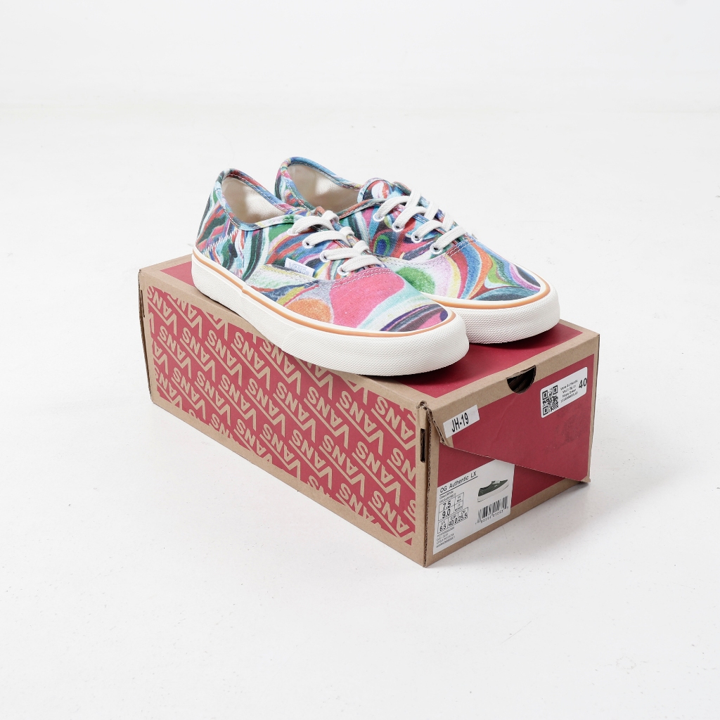 (BLMNKY) Sepatu Sneakers Chris Johanson X Vans Authentic Sf Swirl Multicolor