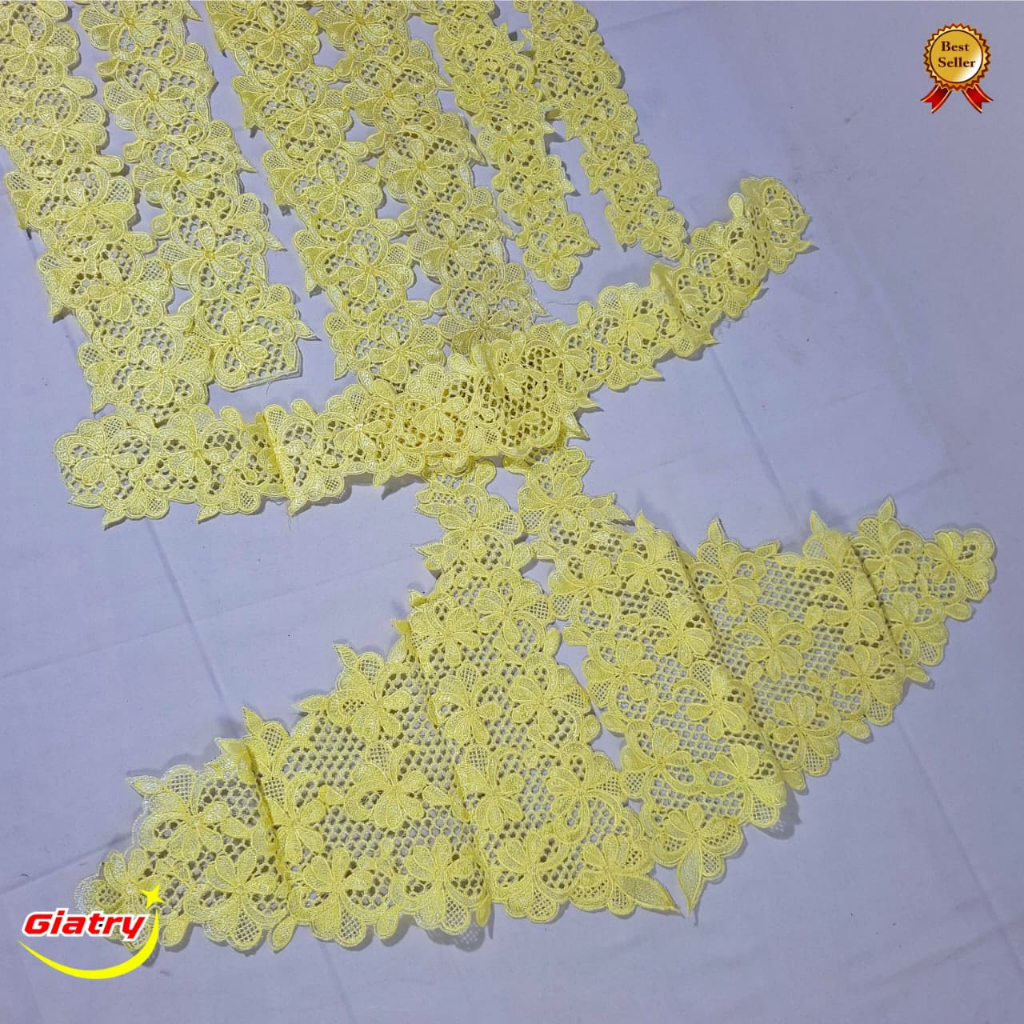 KEBAYA ENCIM BORDIR SENADA KATUN STRETCH/ Renda Bordir Kebaya Encim Warna Beragam (Renda Saja) Motif