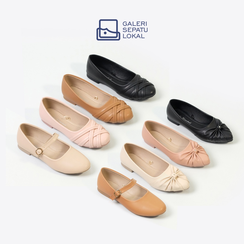 GALERI SEPATU LOKAL - ORI MALL - Flatshoes Wanita / Sepatu Kerja Fashion Wanita / Sepatu Flat
