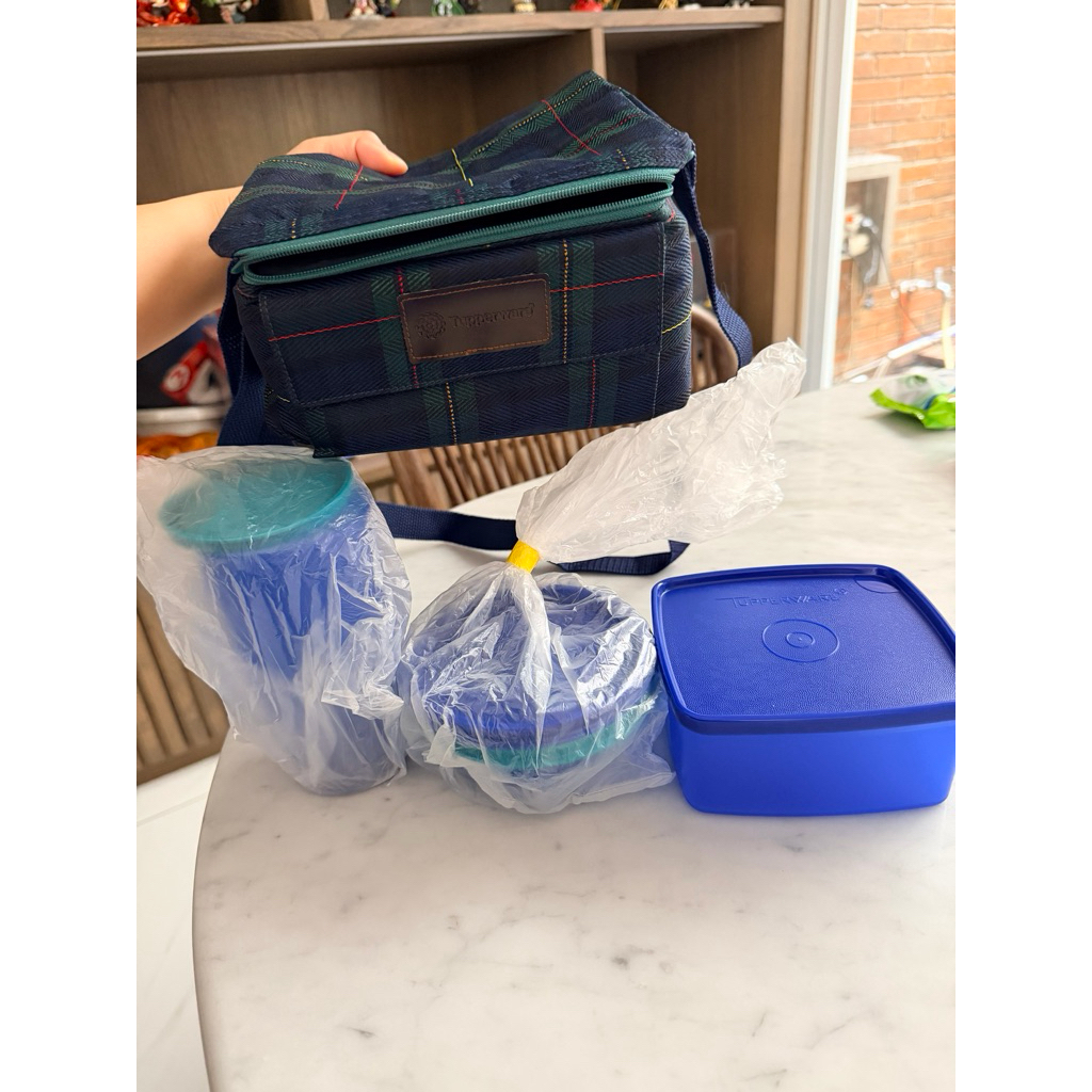 Tupperware ORI OBRAL Tas Bekal lengkap 1 set dengan kotak makan dan botol minum