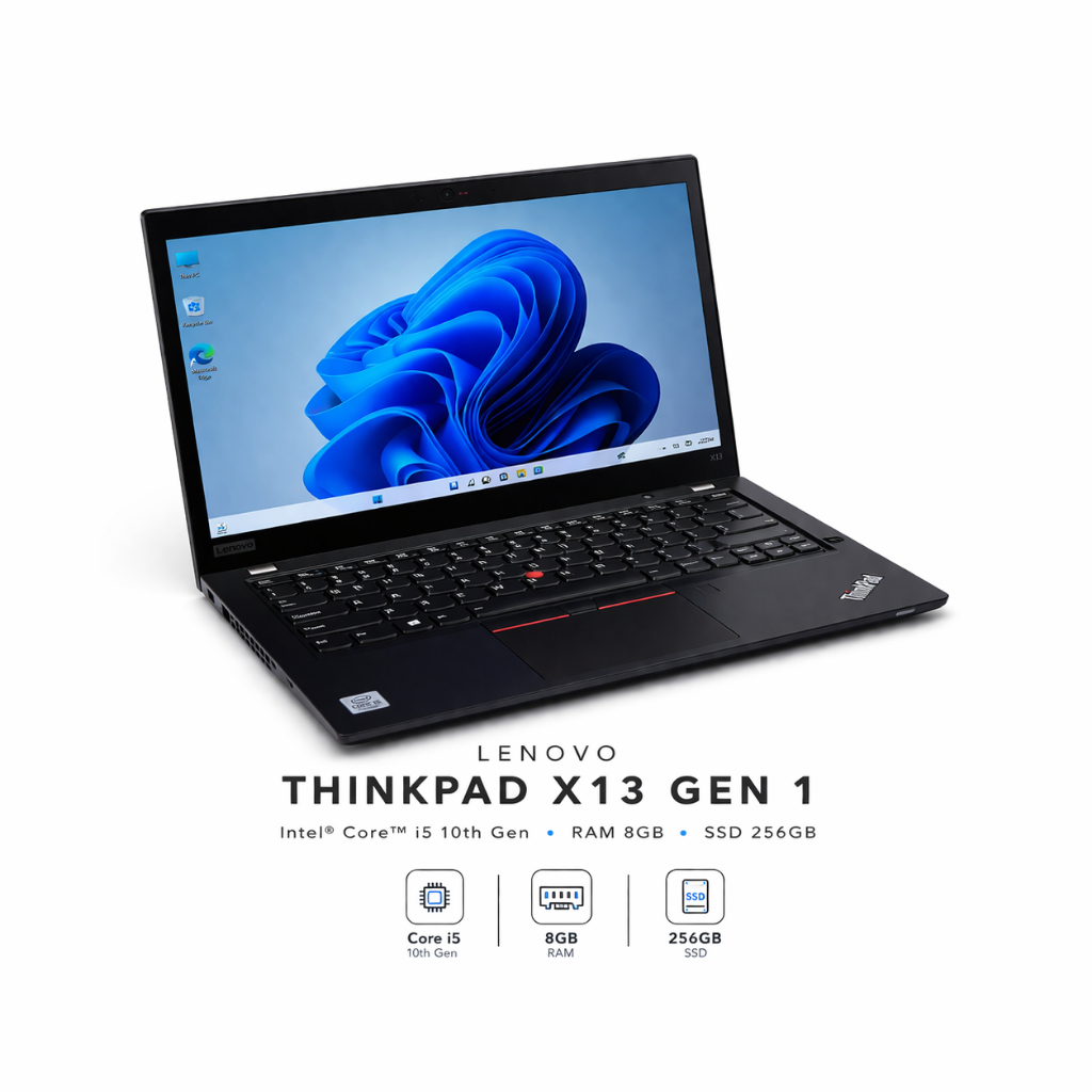 LAPTOP LENOVO THINKPAD X13 GEN 1 INTEL CORE I5 GEN 10 RAM 8GB SSD 256GB SECOND