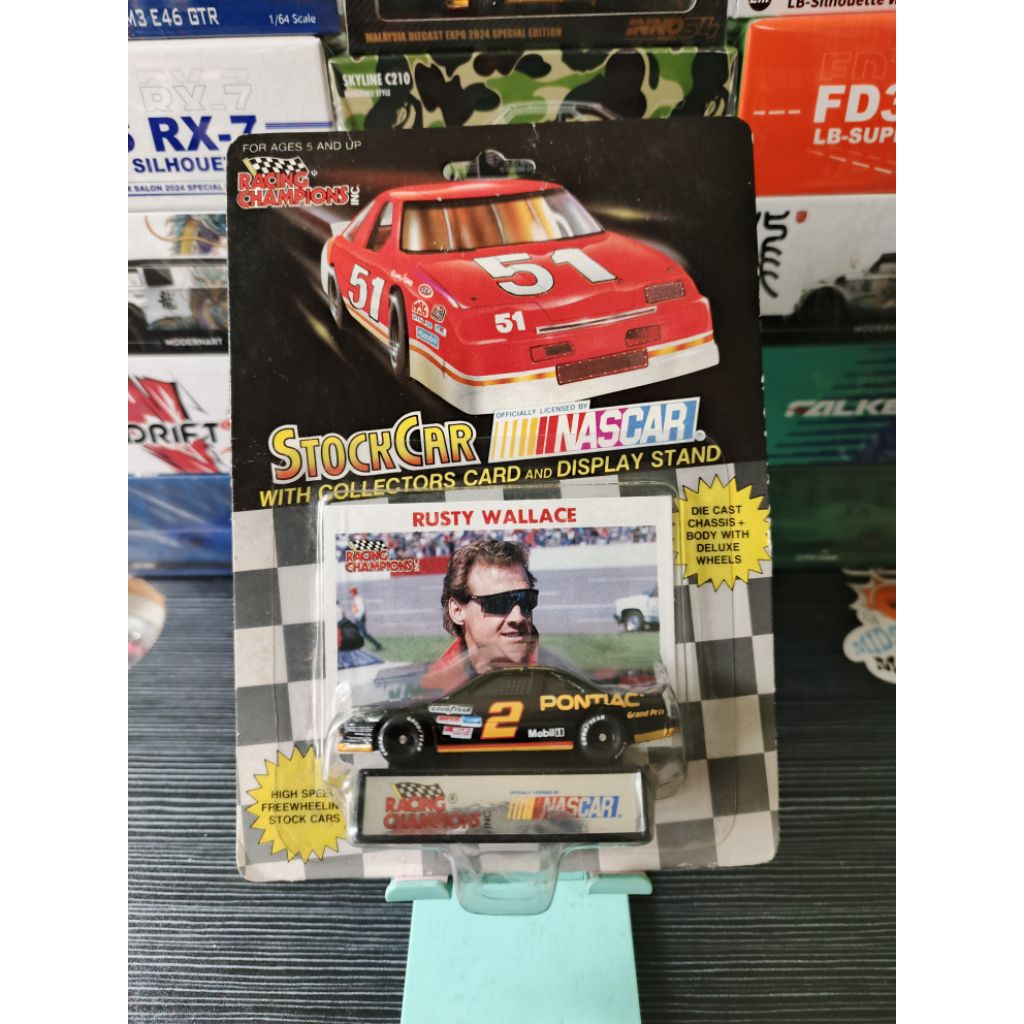 RACING CHAMPIONS DIECAST 1:64 SCALE STOCK CAR NASCAR RUSTY WALLACE #2