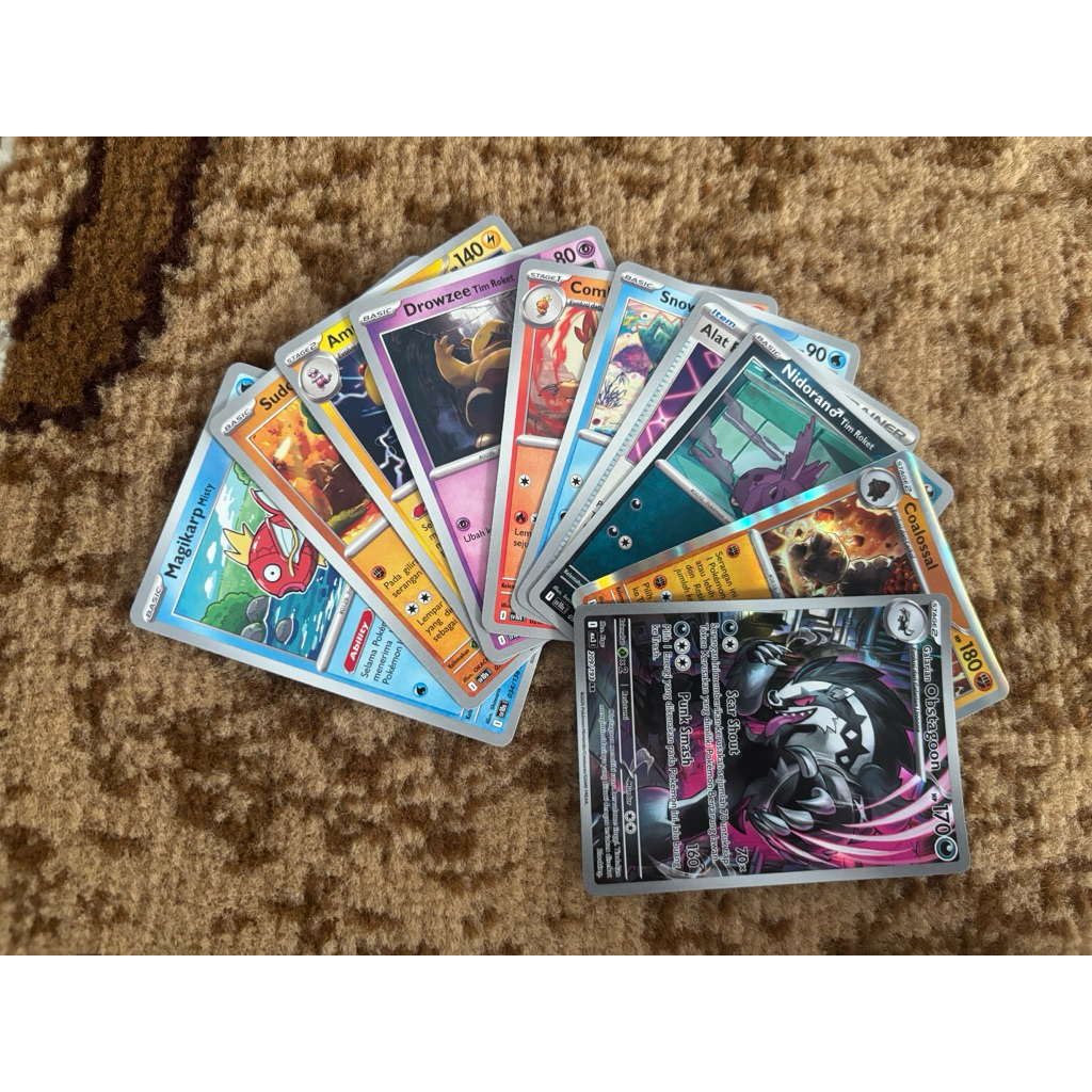 Paket 10 Kartu Random  Pokémon TCG INDONESIA, JPN, ENGLISH - Gastly Promo & Alcremie Holo - Rare/Unc