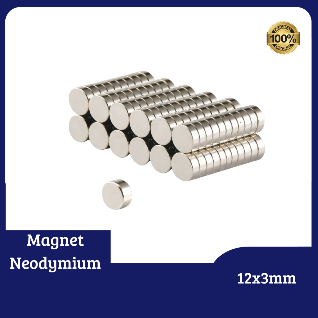 MAGNET NEODYMIUM BULAT 12x3 MM Super Kuat 12x3mm