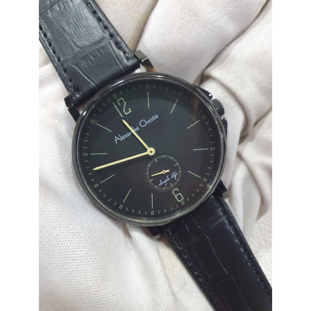 Jam Alexandre Christie 8458MS Subsecond Original Pria Preloved