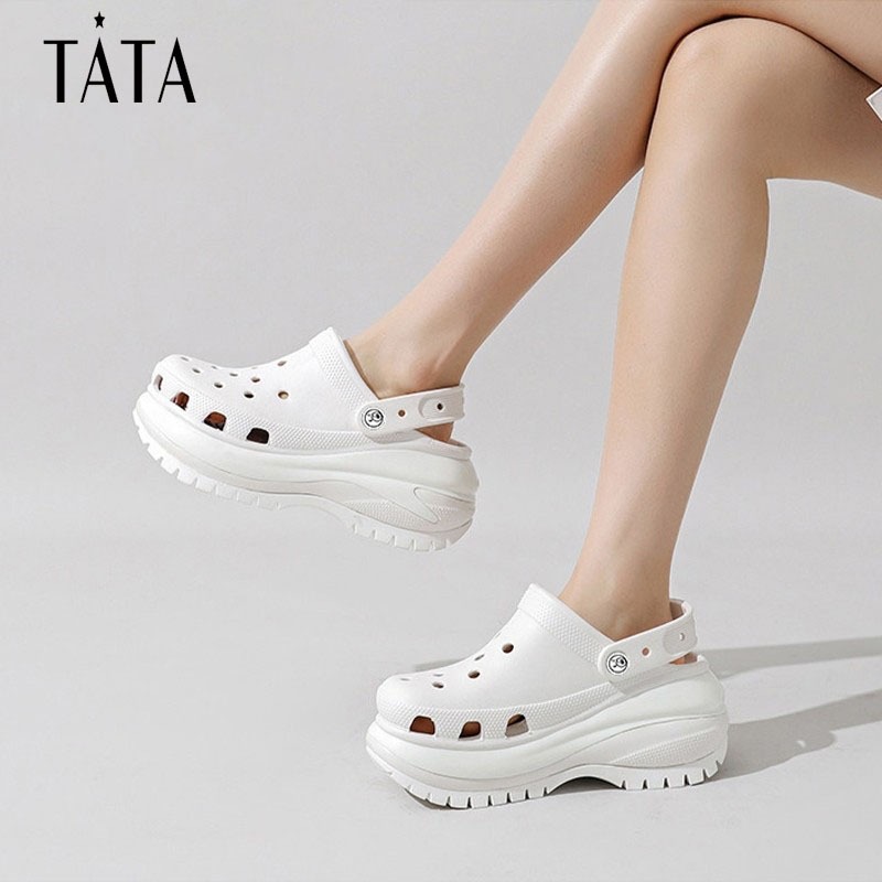 TATA Jelly Sandal Fuji Kodok Wanita Wedges 7cm Nyaman Dipakai