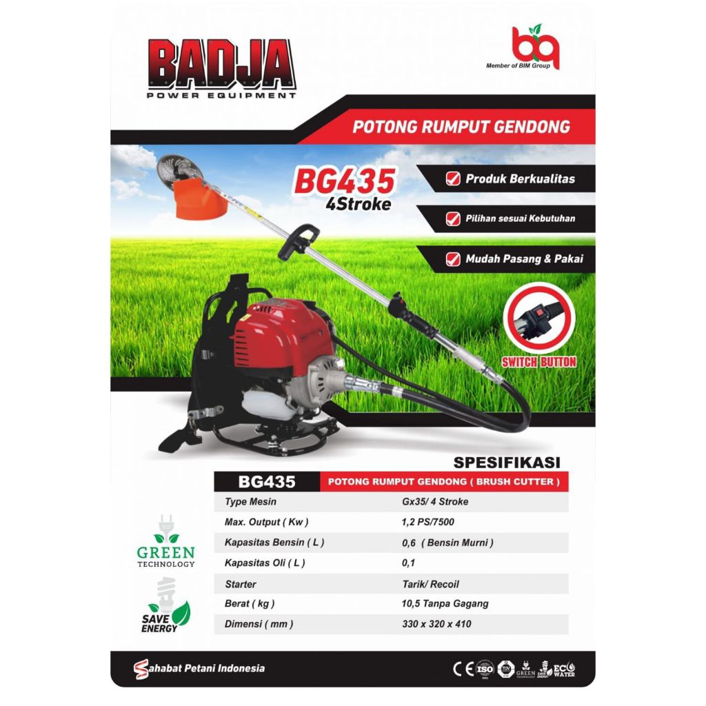 BADJA  BG 435 4 TAK MESIN POTONG RUMPUT