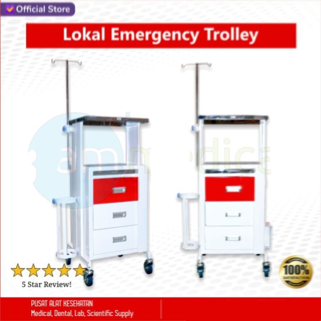 Troli emergency - trolley emergency - emergency troli alkes - troli emergensi medis