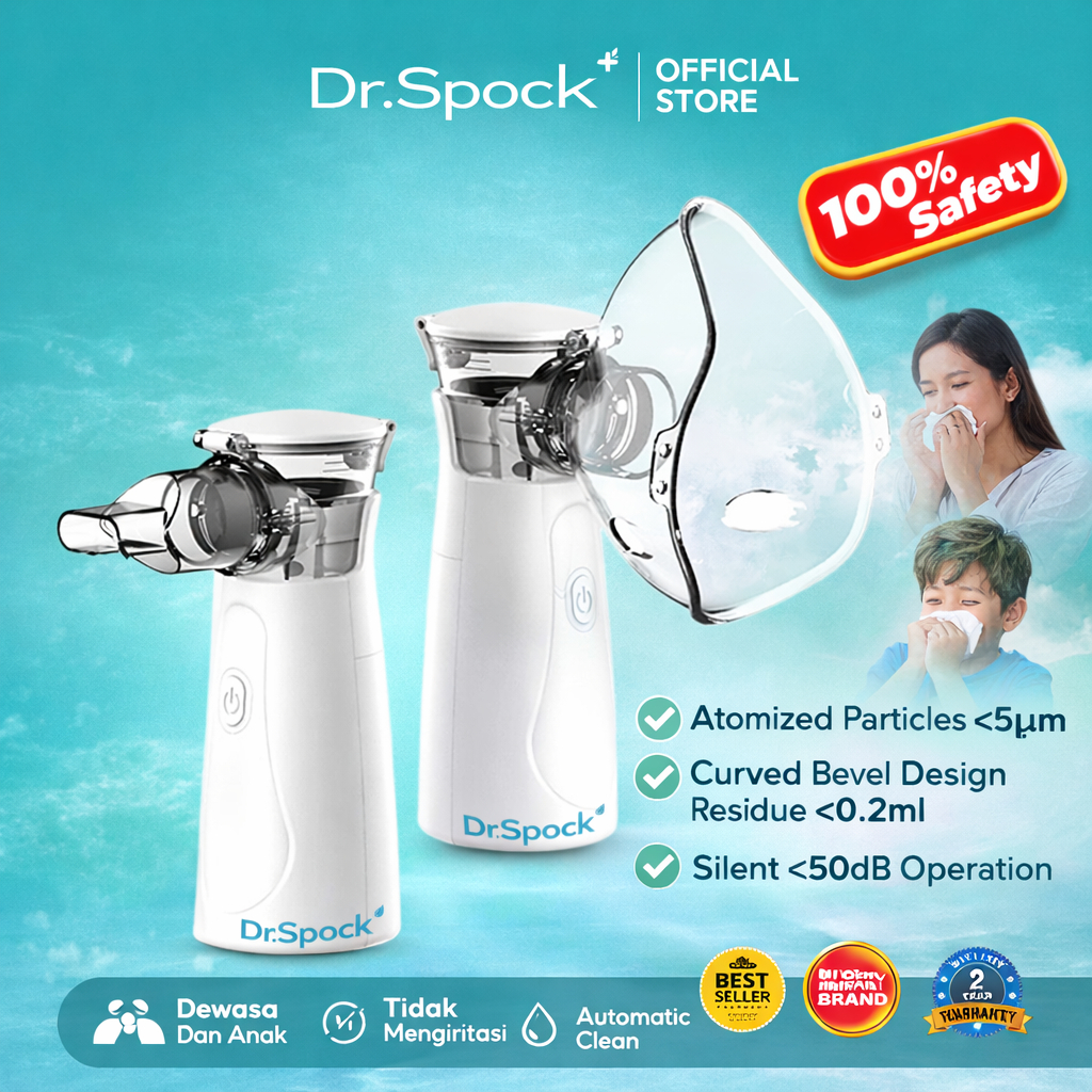 Dr.Spock Nebulizer Portable / alat Nebulizer Anak / nebulizer untuk anak / nebulizer / Terapi Pernaf