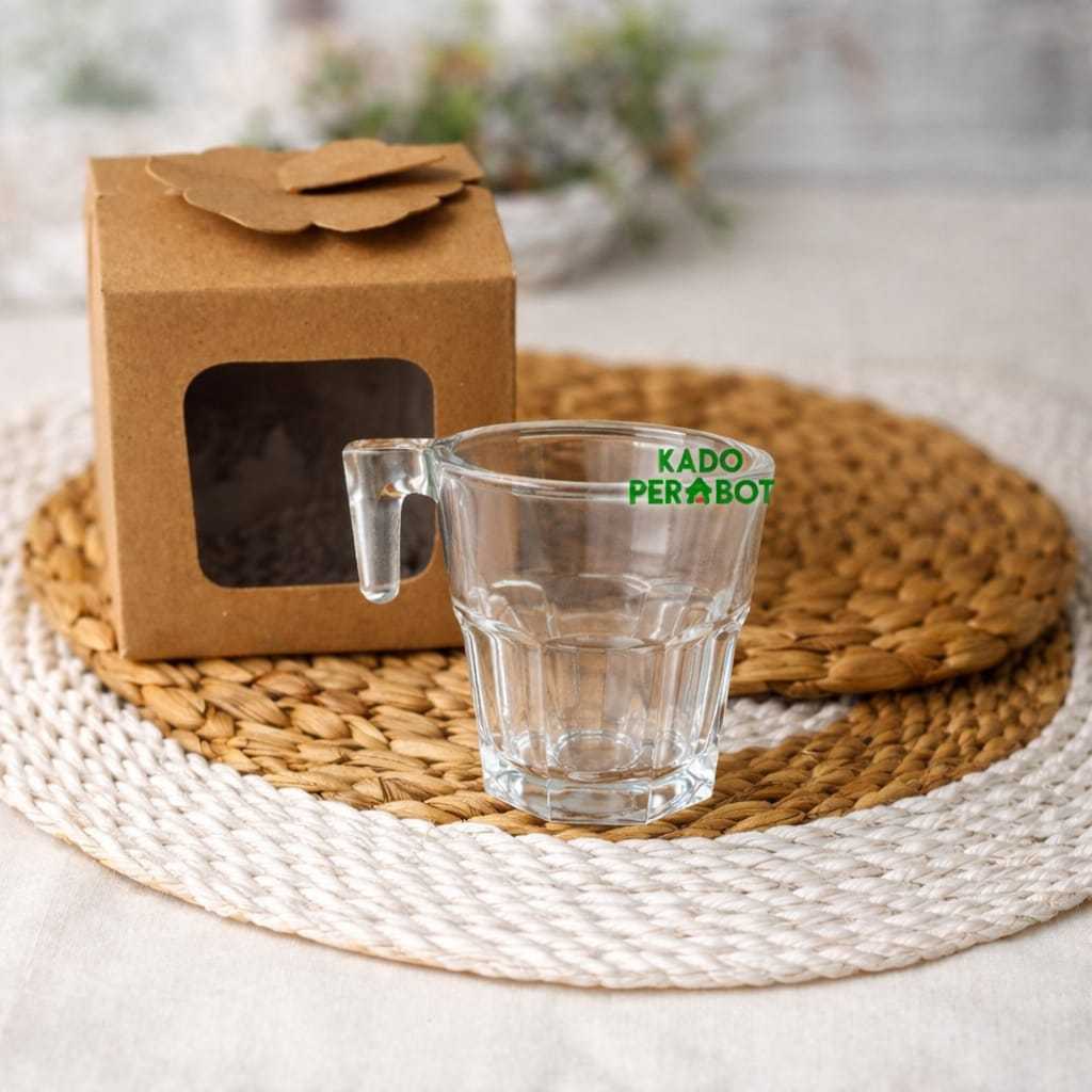 (KHUSUS INSTANT/SAMEDAY) Gelas SLOKI GAGANG Souvenir Pernikahan Express - Sovenir Wedding - Hampers 