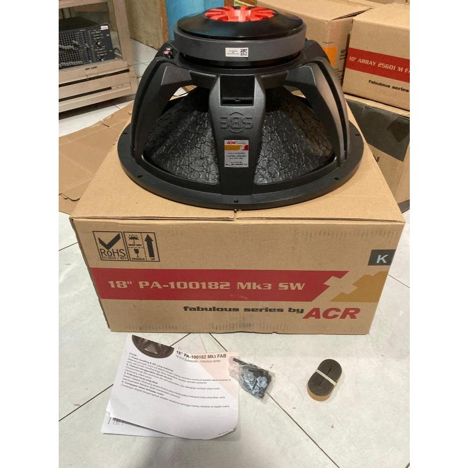 Speaker Komponen ACR Fabulous 100182 MKIII Original Subwoofer 18inch 1000W RMS 2000 Watt Maxx | 1001