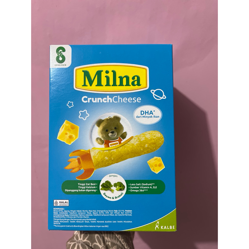 Milna Crunch Cheese 20g - Camilan Bayi 8 Bulan Tanpa Pengawet