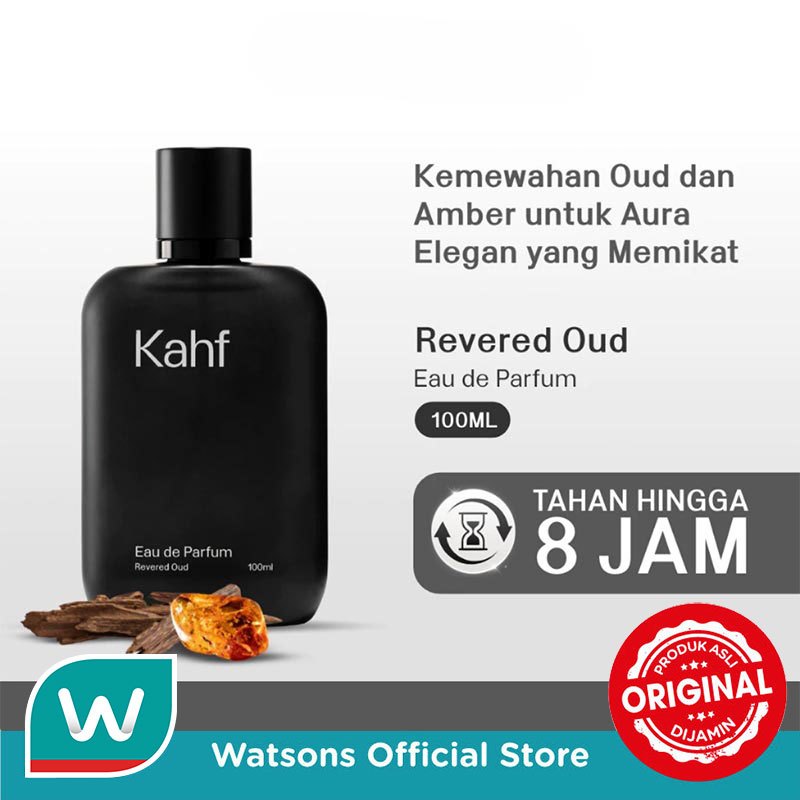 Kahf Eau de Parfum Revered Oud 100 ml - Parfum Pria Wangi Tahan Lama - EDP Kahf