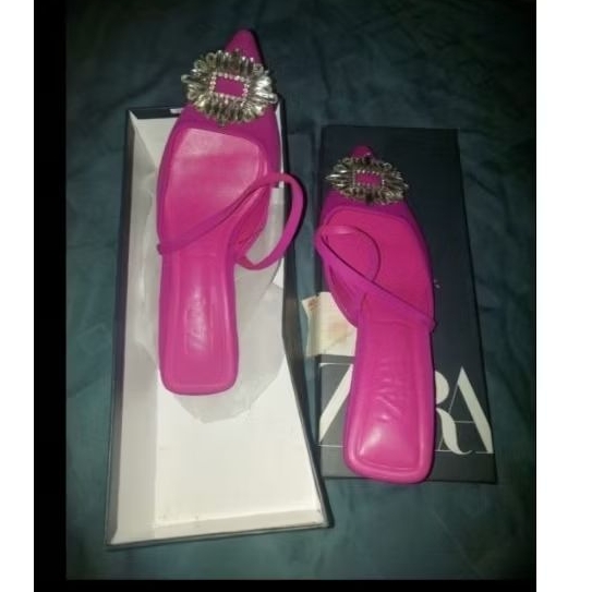 preloved high heel pink cantik size 37