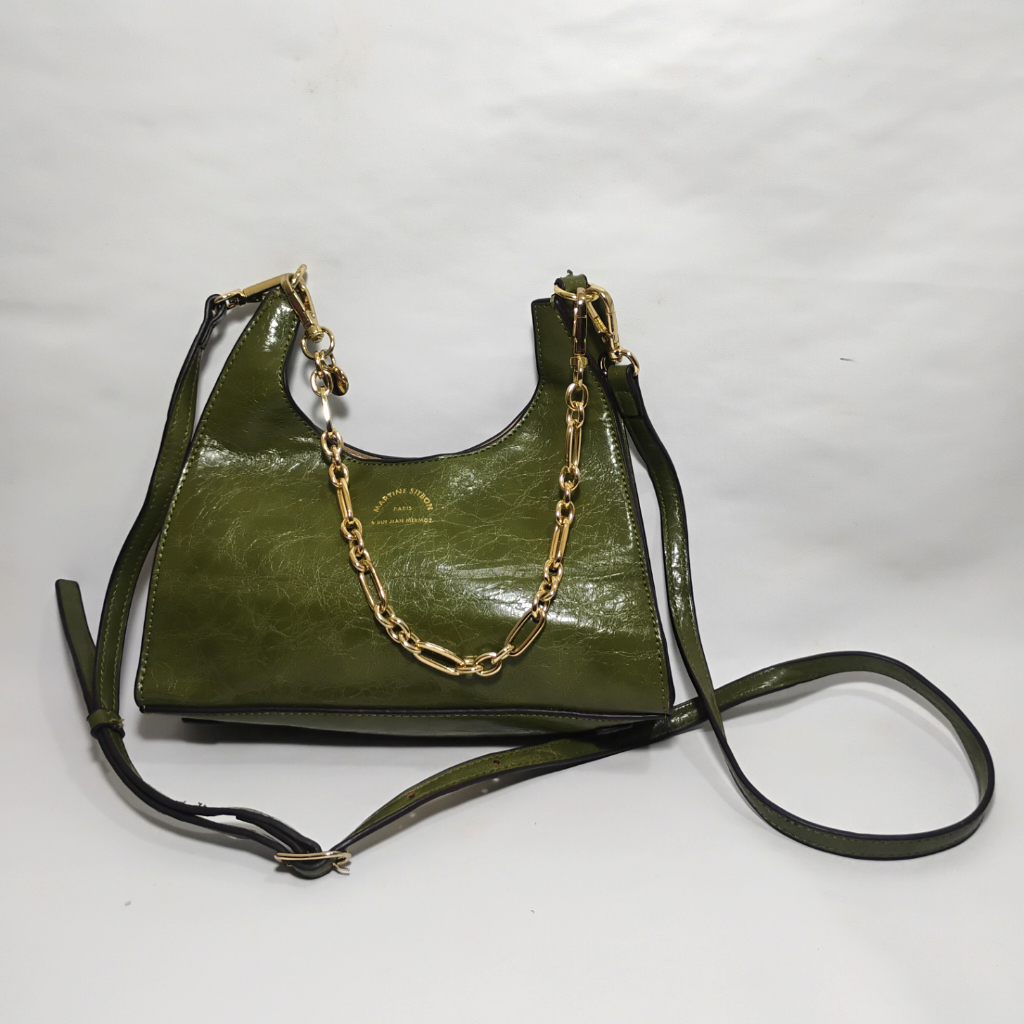 [PRELOVED] Tas Wanita Sling bag Clutch Slempang kecil Warna Hijau - Martine Sitbon