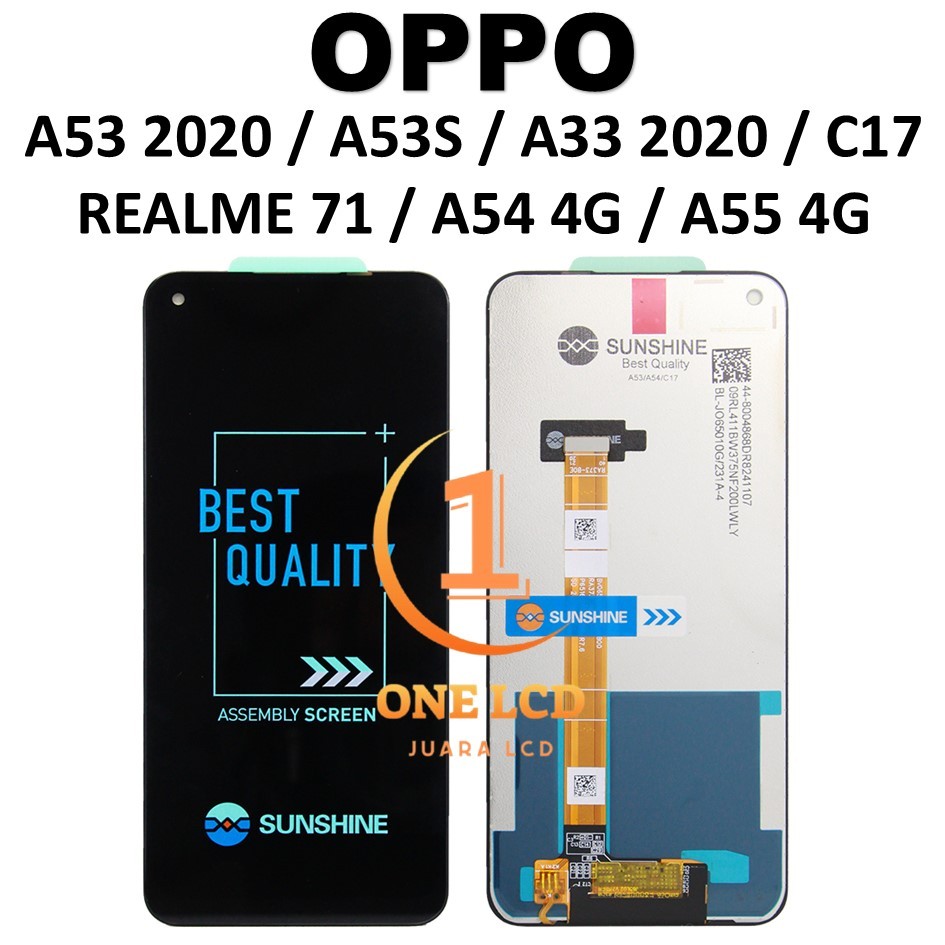 LCD TOUCHSCREEN OPPO A53 2020 / A53S / A33 2020 C17 / REALME 71 / A54 4G / A55 4G COMPLETE ORIGINAL 
