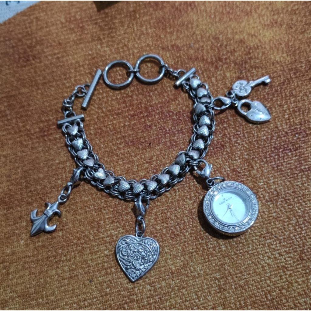 Ready PRELOVED VGC Jam Tangan Gelang Rantai Anne Klein Charm Watch