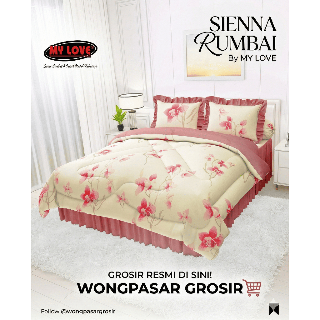 BEDCOVER MY LOVE 180 X 200 (Sprei Rumbai)