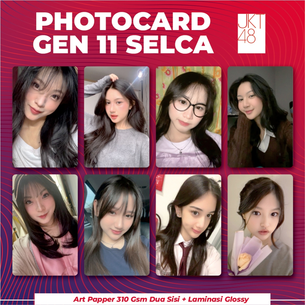 PHOTOCARD SELCA JKT48 GEN11 UNOFFICIAL FANMADE ANIN MICHIE CATHY ALYA CHELSEA CYNTHIA ELIN