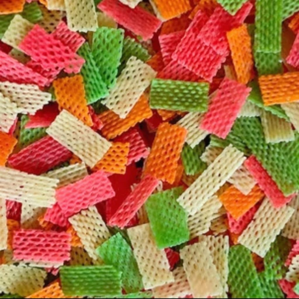 krupuk taro mentah warna warni 1 kg