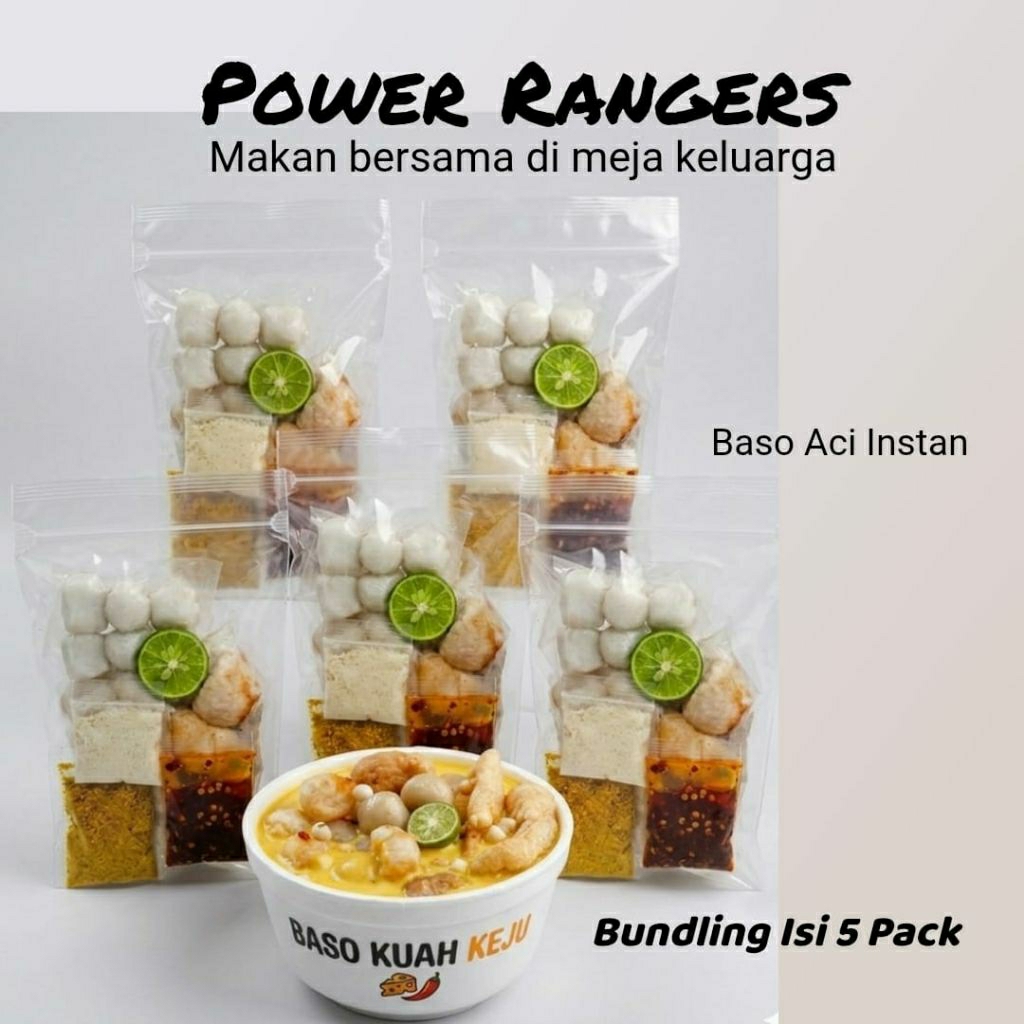 baso aci kuah keju peda dan gurih/baso aci kuah keju isi 5 pcs/boci kuah keju/boci  don fello
