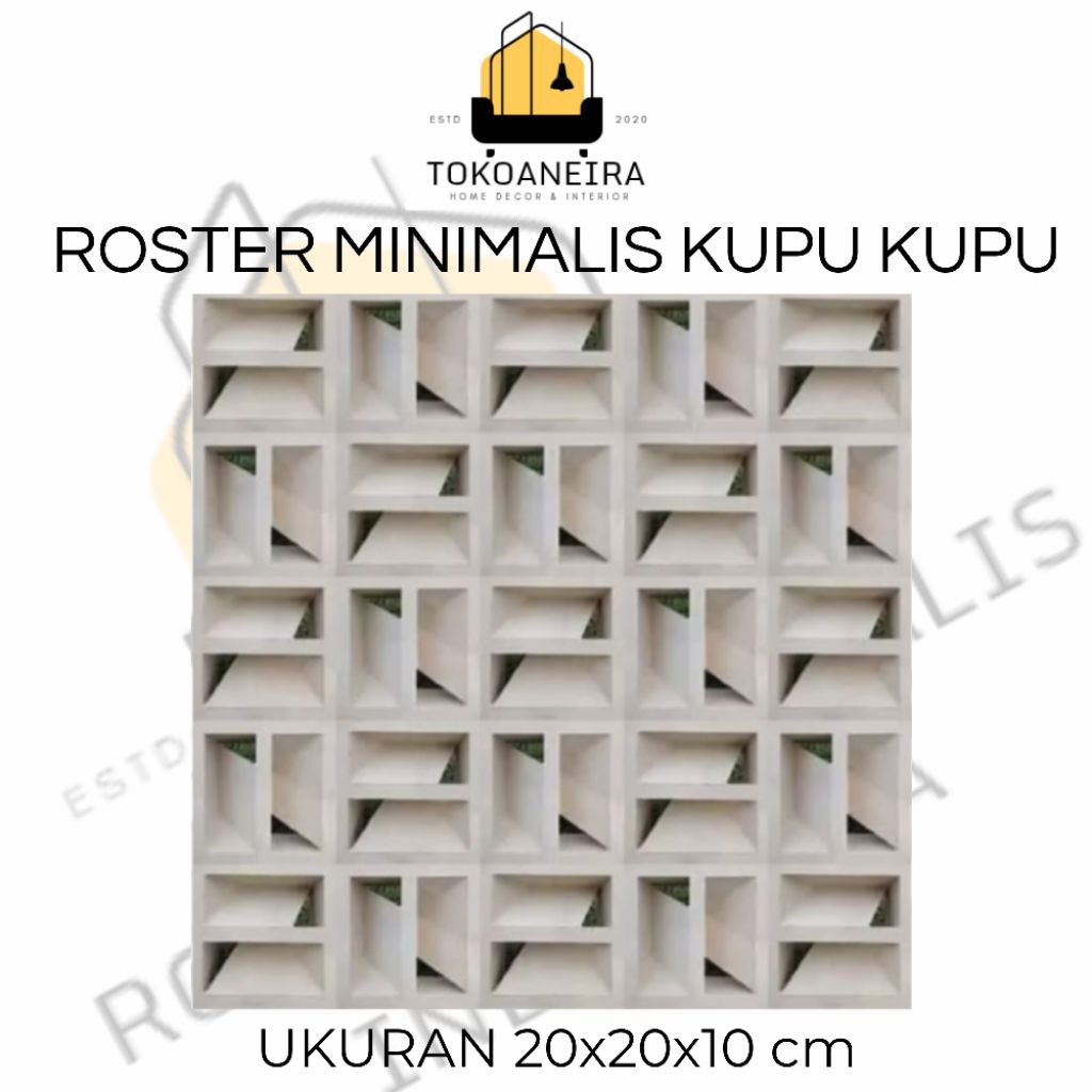 Roster beton mininalis kupu kupu