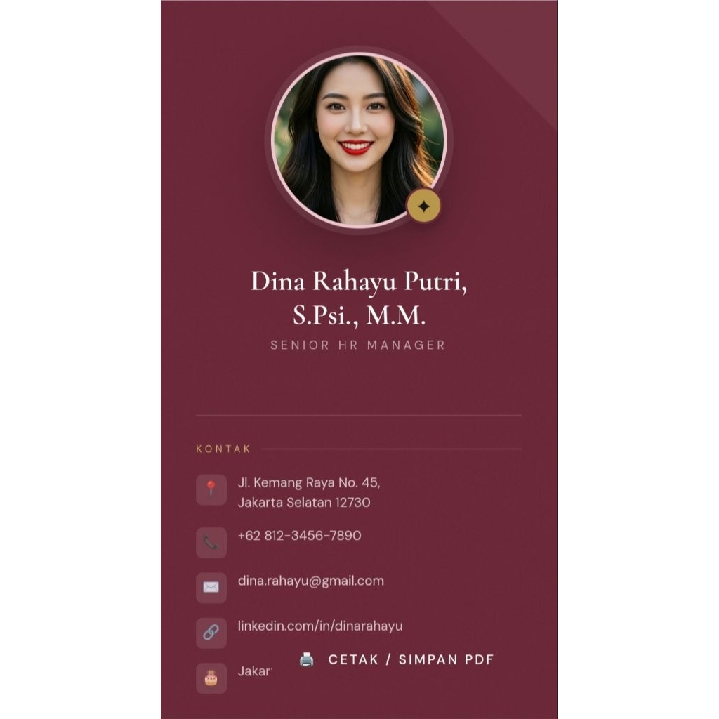 Website Portofolio CV 8