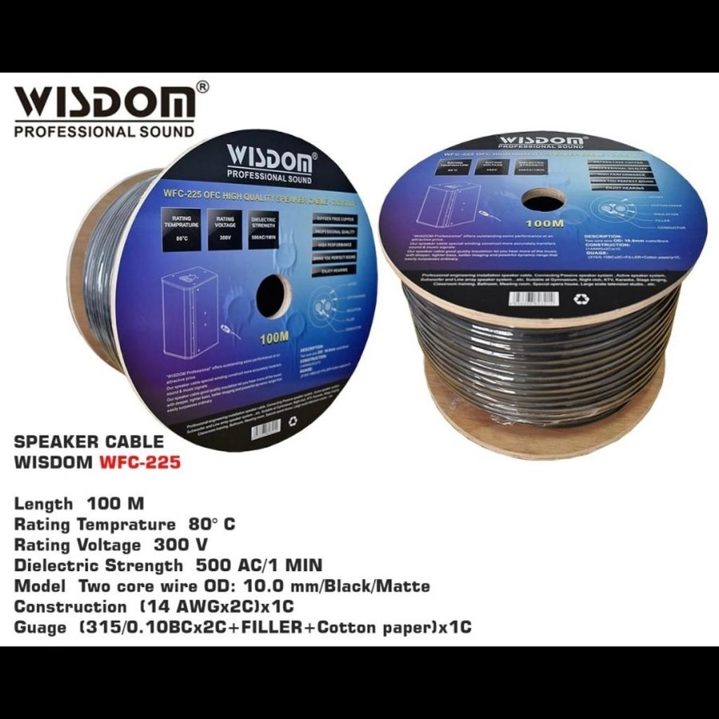 Kabel Speaker Wisdom WFC 225 / WFC-225 WFC225 2X2.5 Original 100 Meter