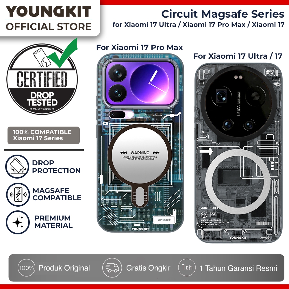 Youngkit Case Compatible For Xiaomi 17 Ultra / Xiaomi 17 Pro Max / Xiaomi 17 Pro - Circuit Magsafe C