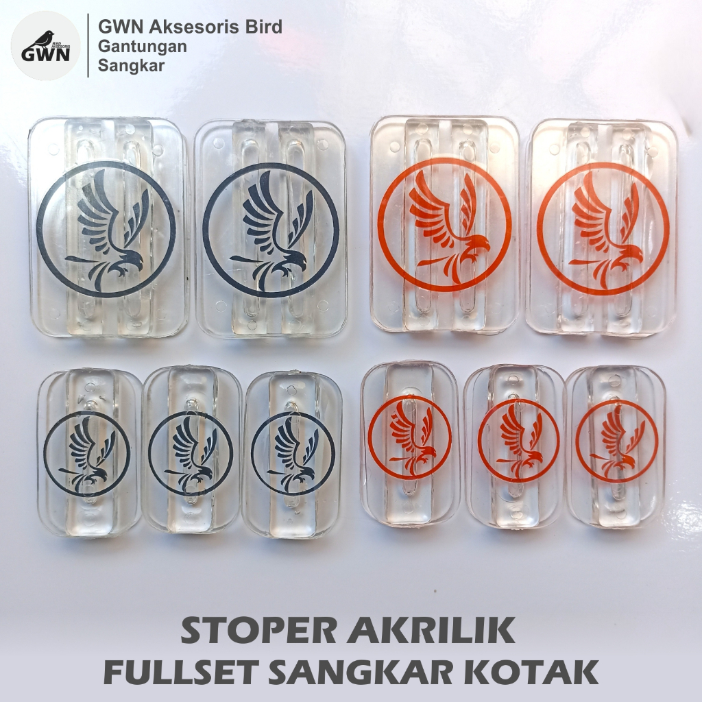 STOPER AKRILIK SANGKAR KOTAK TRANSPARAN FULLSET